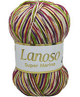 Lanoso SUPERMERINO (Ланосо Супермеріно) № 608 (Шкарпеткова пряжа, нитки для в'язання)