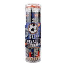 Олівець простий круглий  YES "Football", НВ з гумкою