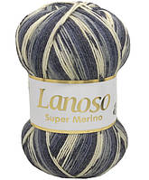 Lanoso SUPERMERINO (Ланосо Супермеріно) № 612 (Шкарпеткова пряжа, нитки для в'язання)