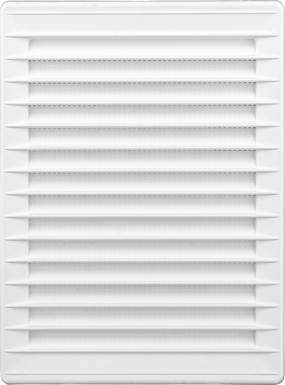 Решітка вентиляційна пластикова із сіткою AirRoxy 140x210 white біла 02-340