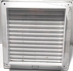 Решітка вентиляційна пластикова із сіткою AirRoxy 140x210 white біла 02-340, фото 4