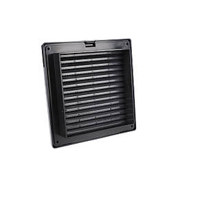 Решітка вентиляційна пластикова із сіткою AirRoxy 140x140 grey сіра 02-338, фото 3