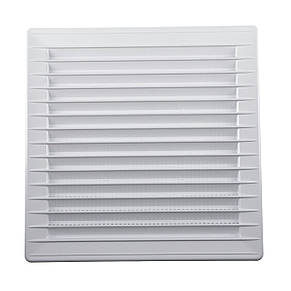 Решітка вентиляційна пластикова із сіткою AirRoxy 140x140 white біла 02-336, фото 1