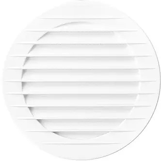 Решітка вентиляційна кругла пластикова AirRoxy AOzS 125 white діаметр 125 мм біла 02-225, фото 1