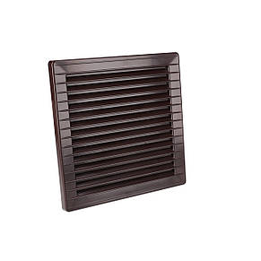 Решітка вентиляційна пластикова AirRoxy AKUSzS 170x170 діаметр 120 brown коричневий 02-253, фото 1