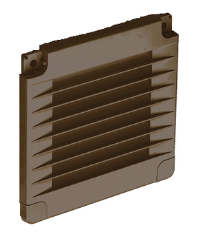 Решітка вентиляційна накладна пластикова коричнева AirRoxy 150x150 brown 02-318, фото 1