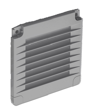 Решітка накладна вентиляційна пластикова AirRoxy 100x100 grey сіра 02-314