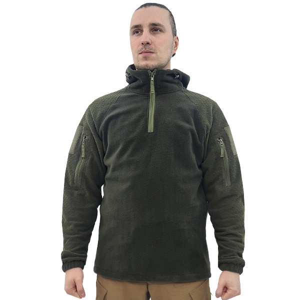 Сорочка тактична UBACS на флісовій основі з капюшоном, Олива (М-ТМ) h 52-54/5, фото 1