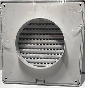 Решітка вентиляційна пластикова AirRoxy AKUSzS 170x170 діаметр 125 grey сірий 02-250, фото 5