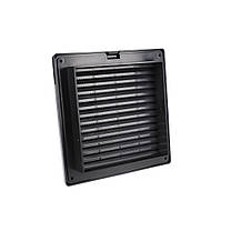 Решітка вентиляційна пластикова із сіткою AirRoxy 140x140 brown коричнева 02-337, фото 4