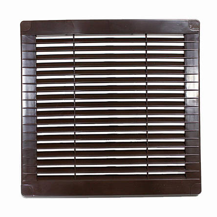 Решітка вентиляційна накладна пластикова коричнева AirRoxy 200x200 brown 02-321, фото 1