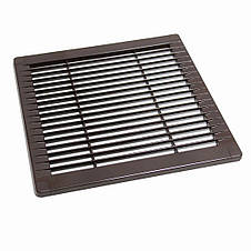 Решітка вентиляційна накладна пластикова коричнева AirRoxy 200x200 brown 02-321, фото 3