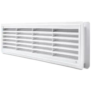 Вентиляційна решітка дверна пластикова біла AirRoxy 115x430 white 02-127, фото 4