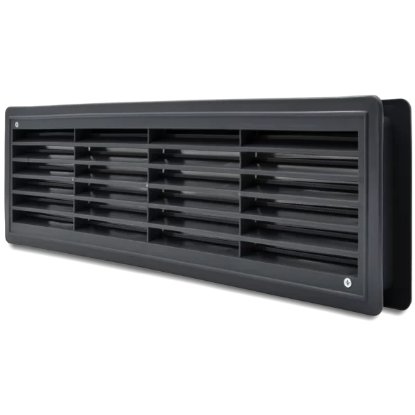 Вентиляційна решітка дверна пластикова графіт AirRoxy 115x430 graphite 02-125