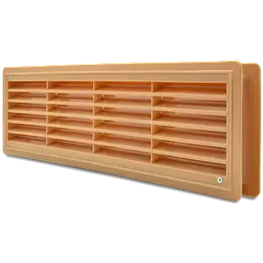 Вентиляційна решітка дверна пластикова бежева AirRoxy 115x430 beige 02-130, фото 1