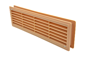 Вентиляційна решітка дверна пластикова бежева AirRoxy 115x430 beige 02-130, фото 3