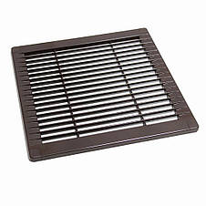 Решітка вентиляційна накладна пластикова коричнева AirRoxy 250x250 brown 02-324, фото 3