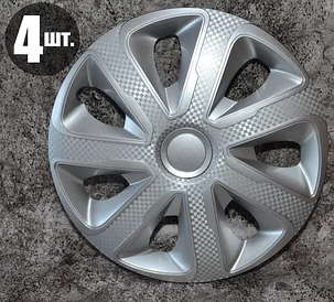 Ковпаки на колеса авто сірі ARGO R13 LIVORNO CARBON комплект 4шт