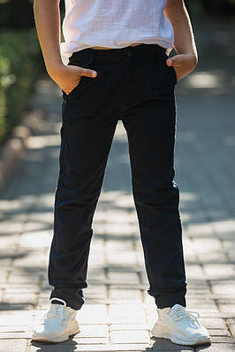 Штани SERCINO коттон темно-сині для хлопчика 5-9 років арт.410 , Темно-синій, 140