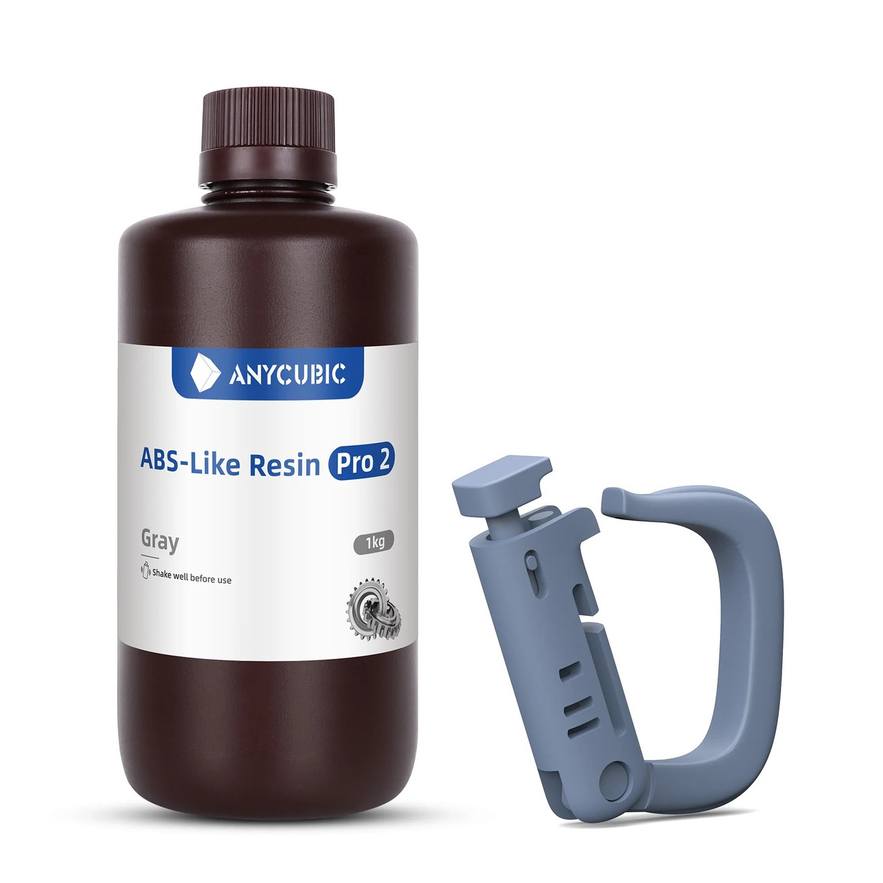 Фотополімерна смола Anycubic ABS-Like Resin Pro 2 Gray (Сіра), 1kg / Смола для 3D друку