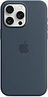 Оригінальний чохол Apple Silicone Case MagSafe Storm Blue для iPhone 15 Pro Max MT1P3ZM, фото 2
