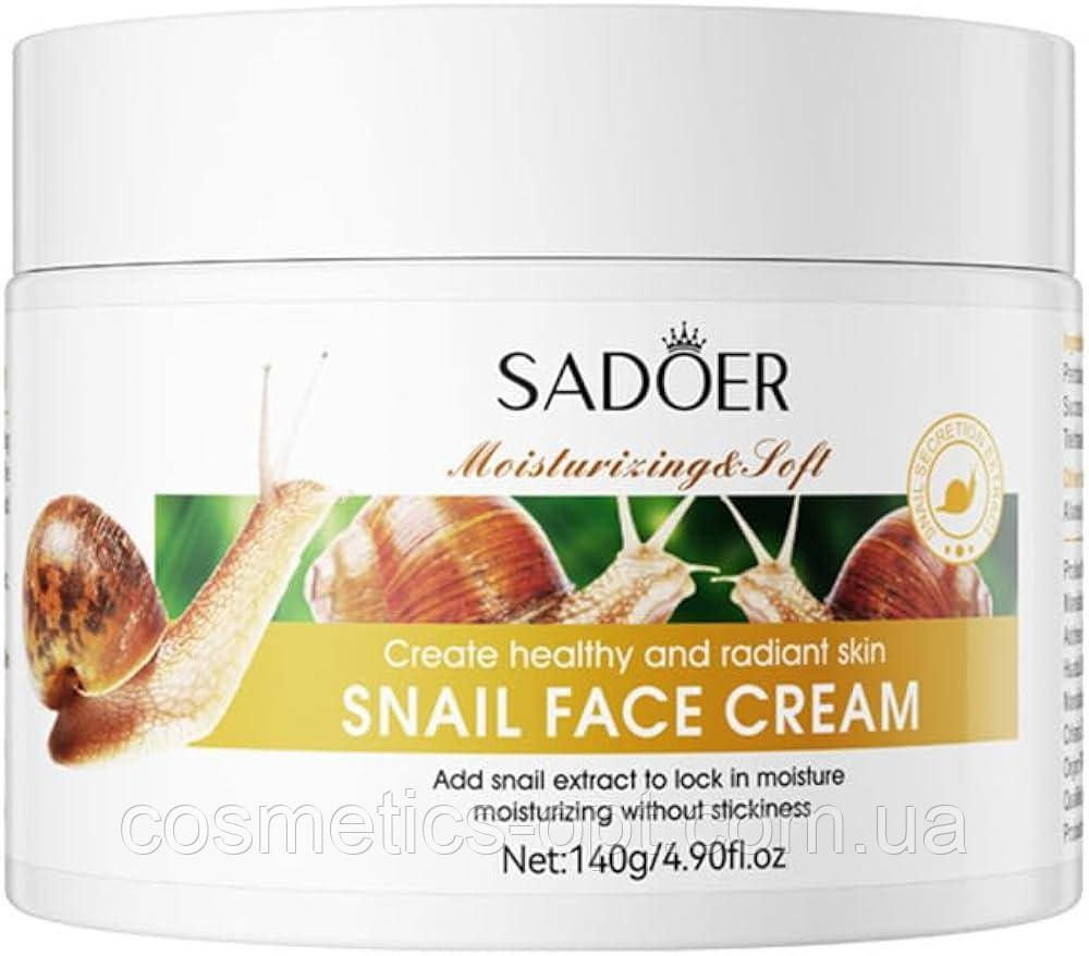 Крем для обличчя та шиї з муцином равлика SADOER Snail Face Cream 140 g (6941349395997), фото 1