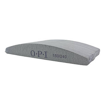 Пилка одноразова для нігтів OPI форма дуга колір сірий 150/240 грит