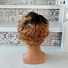 Перука короткий з натуральних волосся омбре RETRO HH-Y1B/27, фото 4