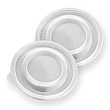 Кришка пластикова для крафтового супника (об'єм 250 мл, 350 мл, 480 мл) 25 шт/уп., фото 3