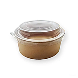 Кришка поліетиленова для салатнці КРАФТ (об'єм 1300мл) 50 шт/уп., фото 2