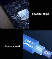 Кабель Alitek 1 м HDMI — HDMI (v2.1, 48Gbps, 8K/4K, 60Hz) Aluminum Neylon cord, фото 2