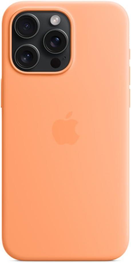 Оригінальний чохол Apple Silicone Case MagSafe Orange Sortbet для iPhone 15 Pro Max MT1W3ZM