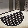 Килимок гумовий придверний Індія 48х75 см напівкруглий, фото 2