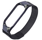 Ремінець з міланським плетінням для Mi Band 3/4 в сірому кольорі