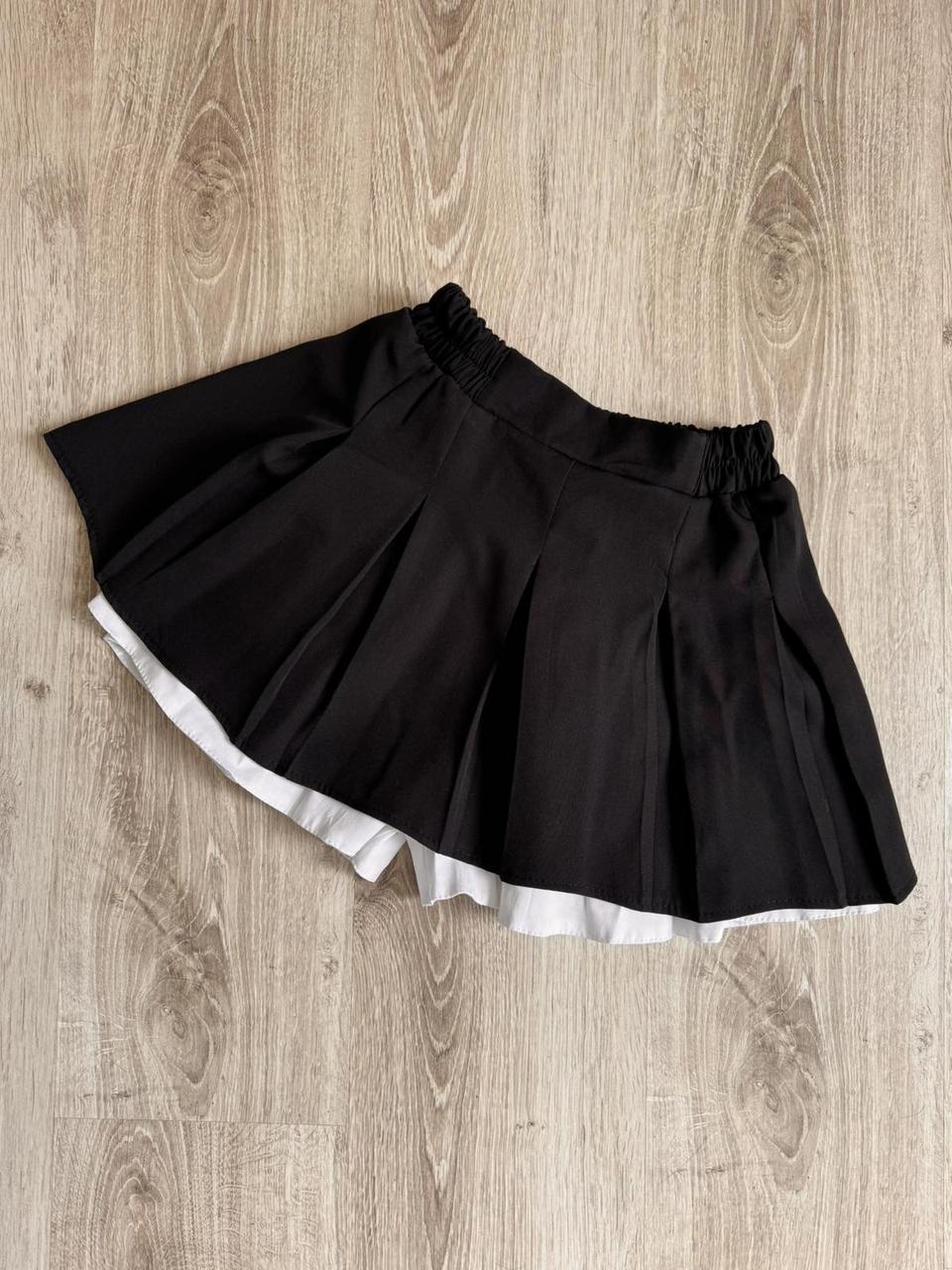 Оптом стильна підліткова спідниця-шорти для дівчат р 134-158, синій колір