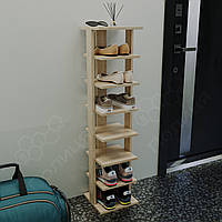 Полиця стелаж, підставка для взуття 114х28х26 ДСП, бенкетка етажерка взуттєва Дуб сонома