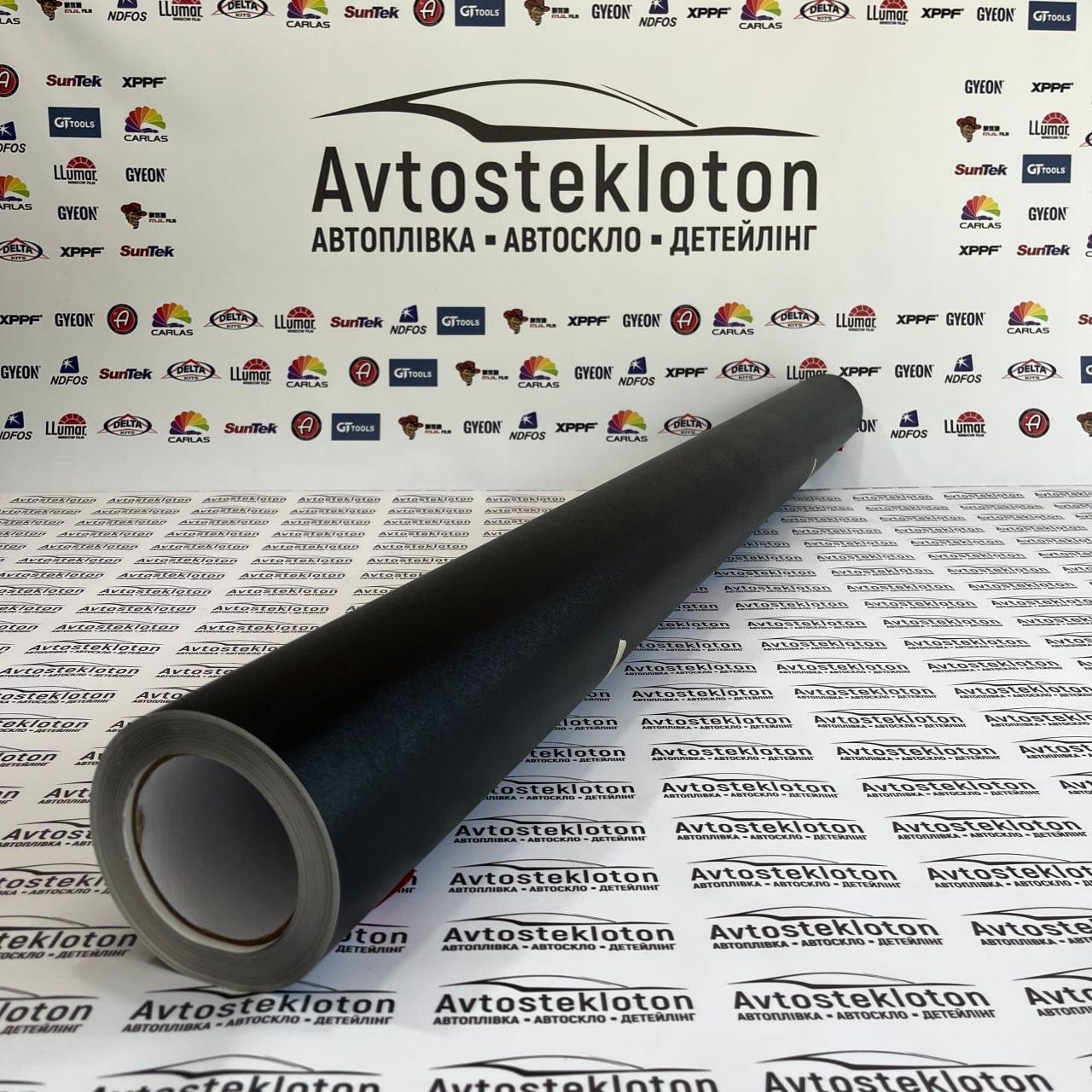 Чорний мат структурний N-MS006X вінілова плівка 1.5 м, фото 1