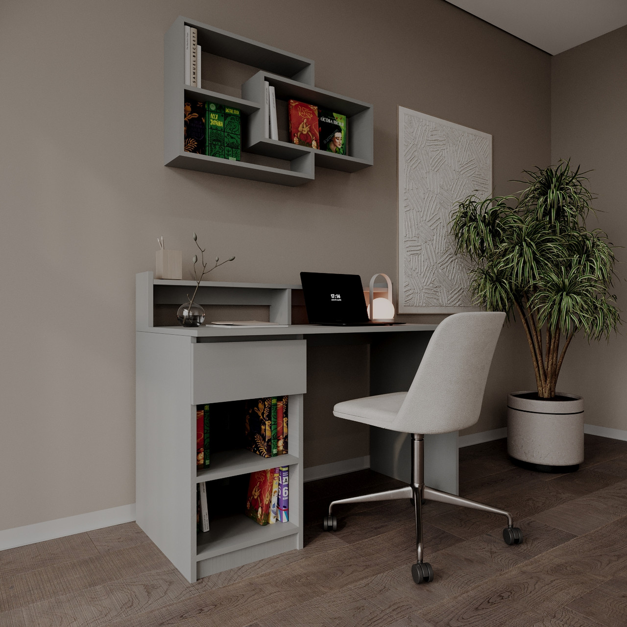 Стіл комп'ютерний Банні Алюміній 1000х600х750мм, фото 1