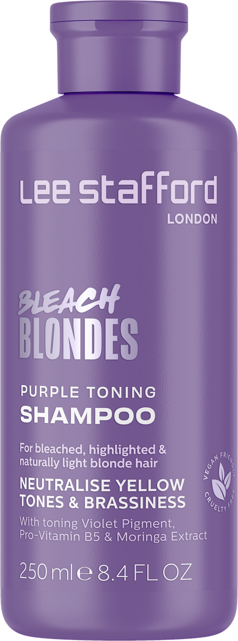 Тонуючий фіолетовий шампунь для освітленого волосся , Lee Stafford Bleach Blondes Purple Toning Shampoo,250мл