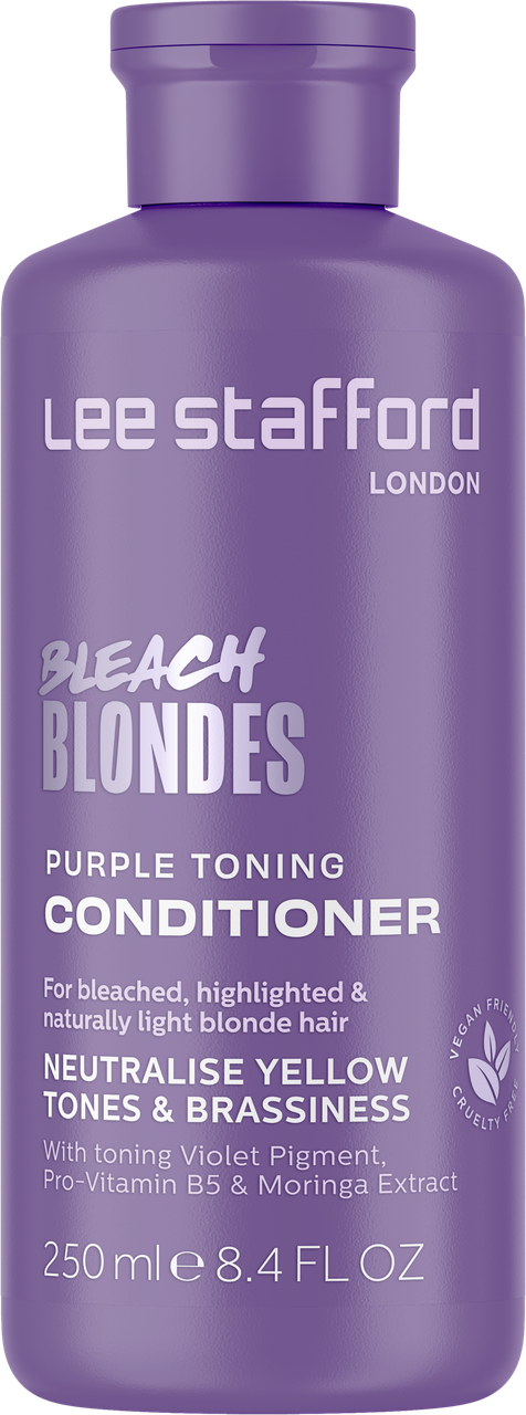 Тонуючий фіолетовий кондиціонер для освітленого волосся , Lee Stafford Bleach Blondes Purple ,250мл, фото 1