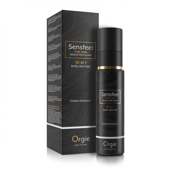 Спрей для тіла та волосся з феромонами — Orgie Sensfeel For Man Pheromone Seduction Elixir 10 in 1, фото 1