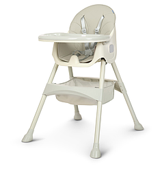 Дитячий стільчик для годування Bambi M 4136-2 Ice Gray сірий