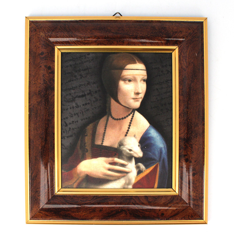 Картина Леонардо да Вінчі Пані з горностаєм 17,5х15,5, 11х9 см (261-8326), фото 1