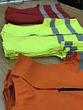 Пошивний сигнальний жилет з світловідбиваючими смугами, фото 7