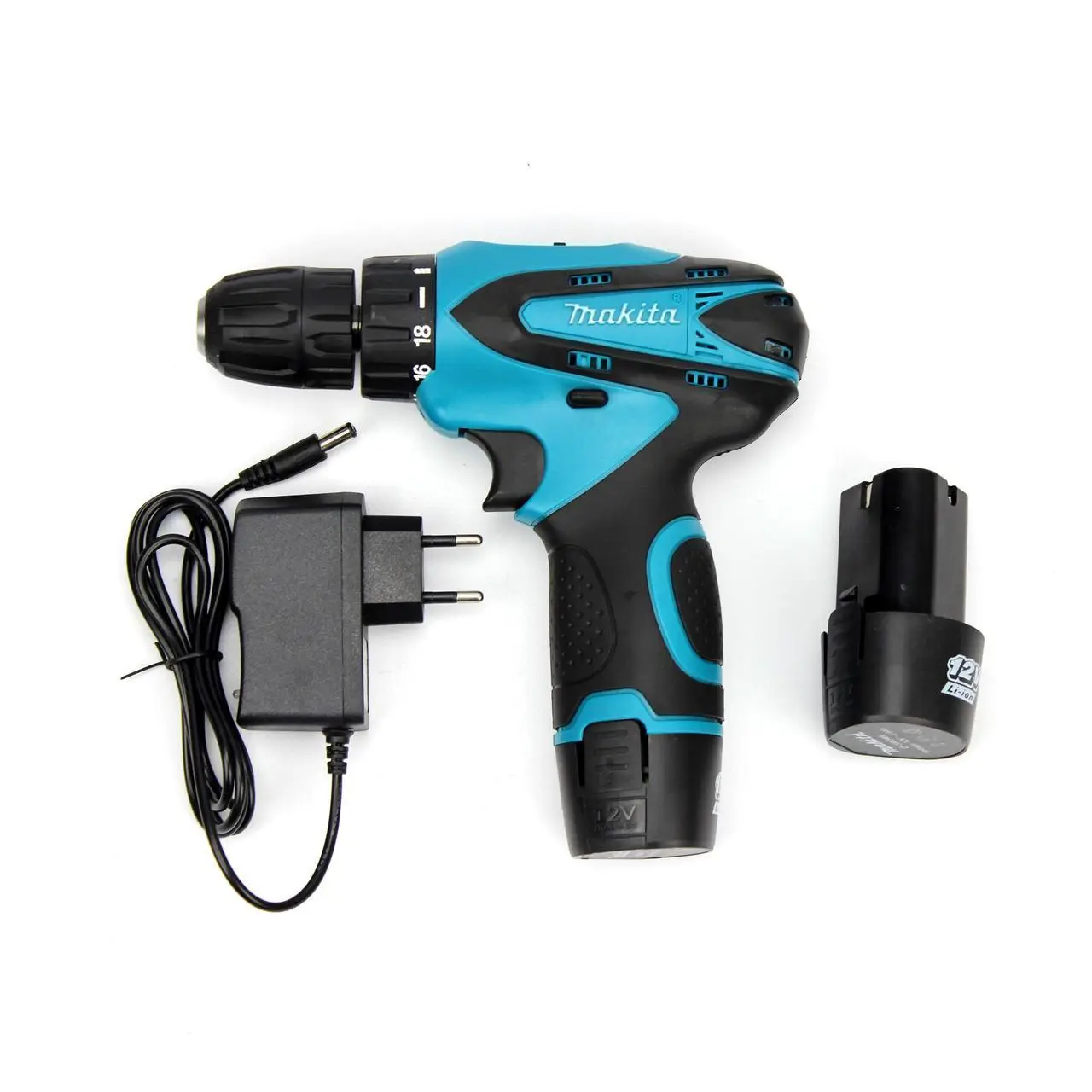 Бездротовий дриль-шурупокрут Makita DF330DWE 12 V 2 A/h Li-Ion + великий набір інструментів 45 шт (1934123028)