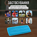 Пов'язка на голову спортивна для волосся бігу спорту бігова жіноча чоловіча тенісна Hechpro блакитна (5760), фото 7