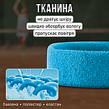 Пов'язка на голову спортивна для волосся бігу спорту бігова жіноча чоловіча тенісна Hechpro блакитна (5760), фото 4