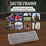 Пов'язка на голову спортивна для волосся бігу спорту бігова жіноча чоловіча тенісна Hechpro сіра (5760), фото 8