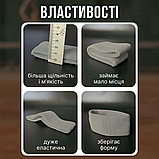Пов'язка на голову спортивна для волосся бігу спорту бігова жіноча чоловіча тенісна Hechpro сіра (5760), фото 6