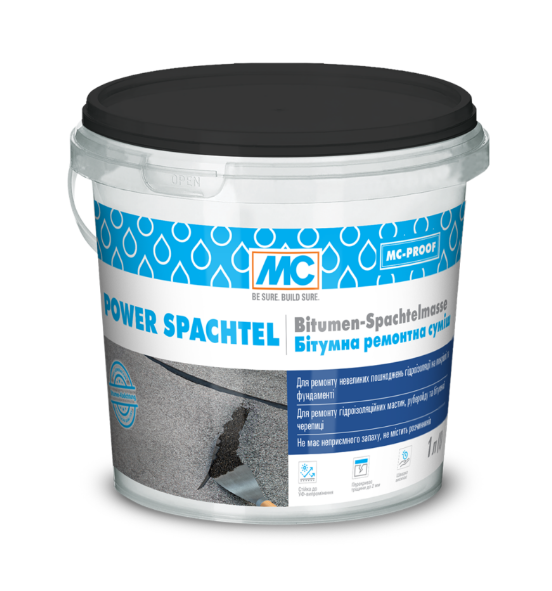 Бітумна ремонтна суміш MC-Bauchemie Power Spachtel, 5 л, фото 1